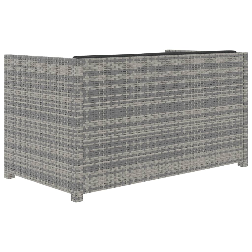 5-delige Loungeset met kussens poly rattan grijs is nu te koop bij PeponiXL, paradijselijk wonen!