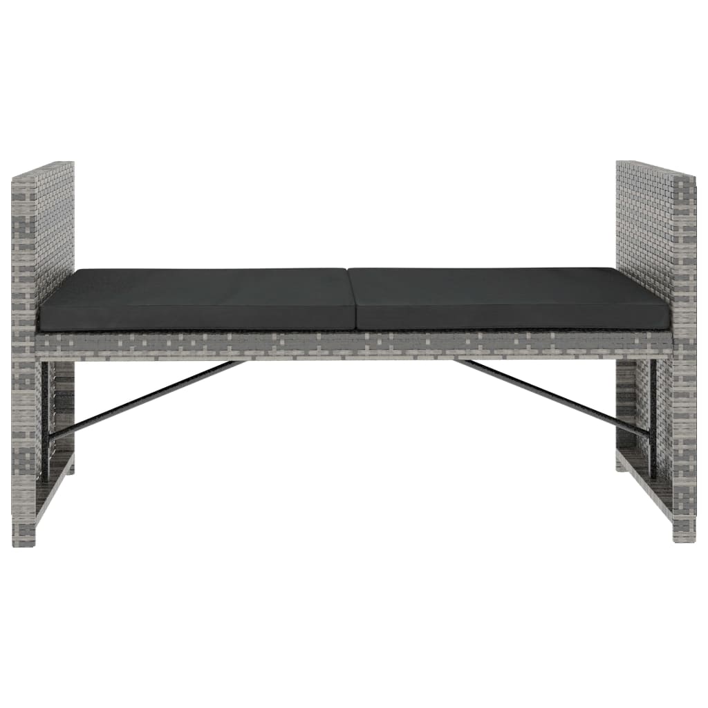 5-delige Loungeset met kussens poly rattan grijs is nu te koop bij PeponiXL, paradijselijk wonen!