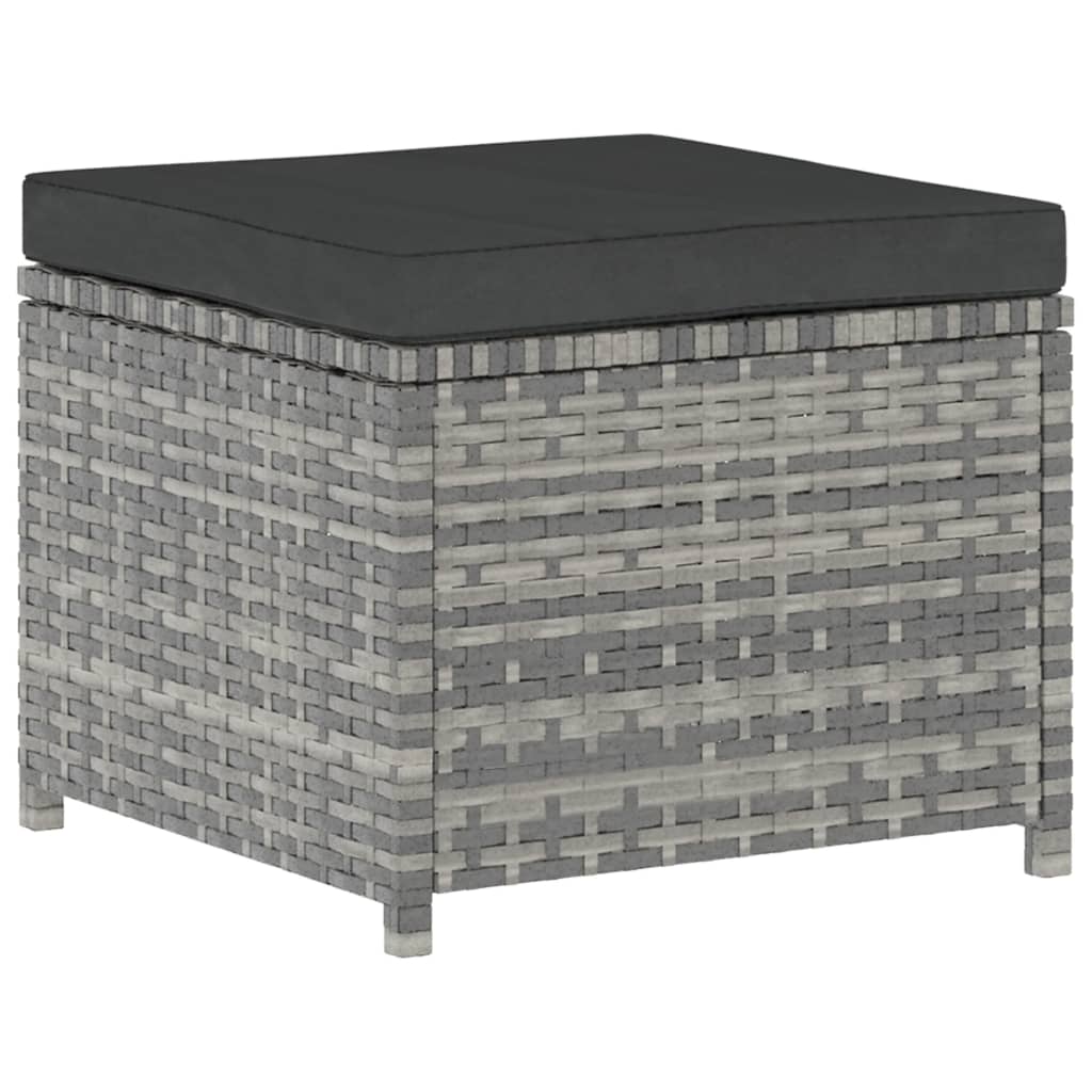 5-delige Loungeset met kussens poly rattan grijs is nu te koop bij PeponiXL, paradijselijk wonen!