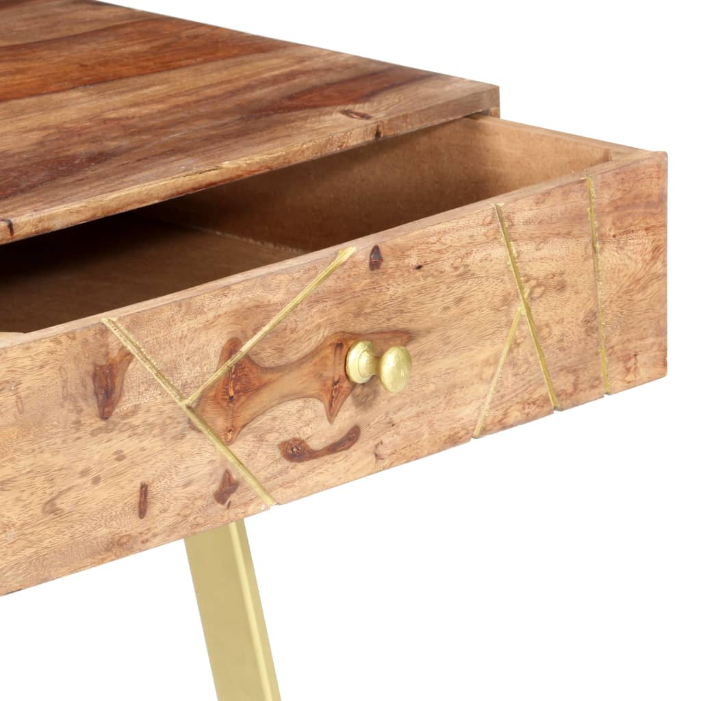 Schrijftafel met lades 100x55x75 cm massief acaciahout is nu te koop bij PeponiXL, paradijselijk wonen!