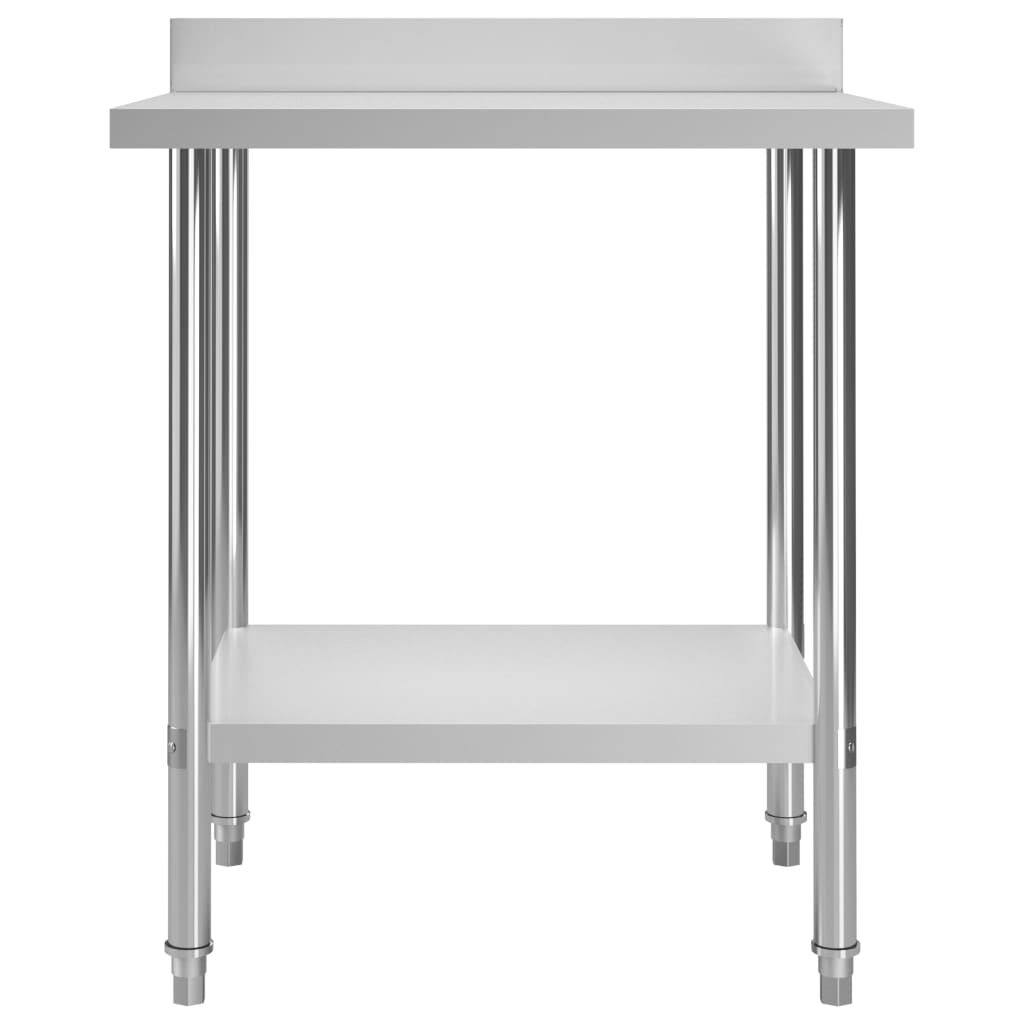 Keukenwerktafel met spatscherm 80x60x93 cm roestvrij staal is nu te koop bij PeponiXL, paradijselijk wonen!