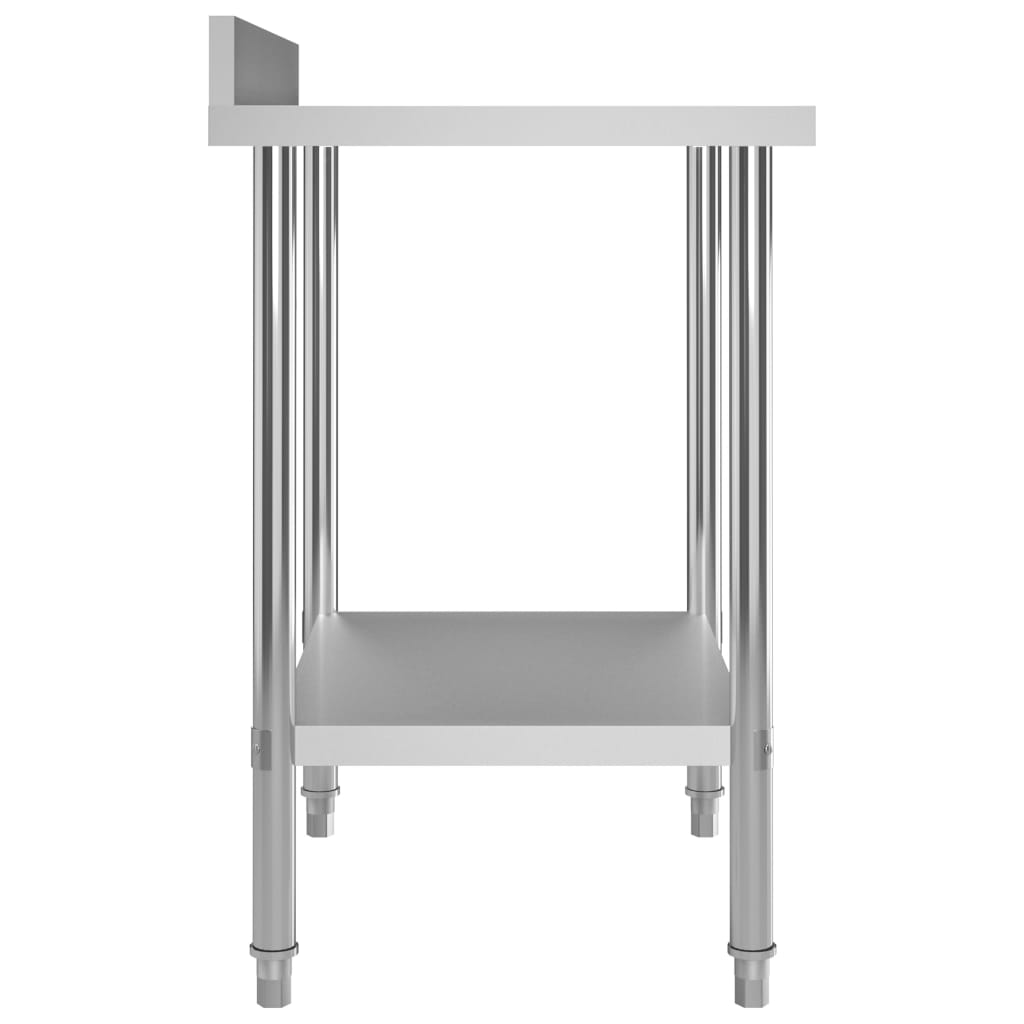 Keukenwerktafel met spatscherm 80x60x93 cm roestvrij staal is nu te koop bij PeponiXL, paradijselijk wonen!