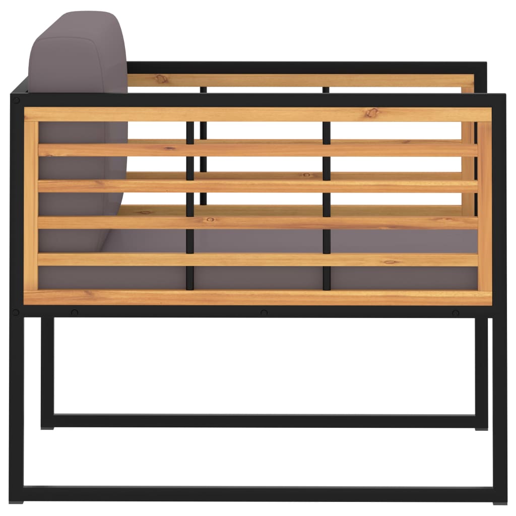 Tuinstoelen 2 st met kussens massief acaciahout donkergrijs is nu te koop bij PeponiXL, paradijselijk wonen!