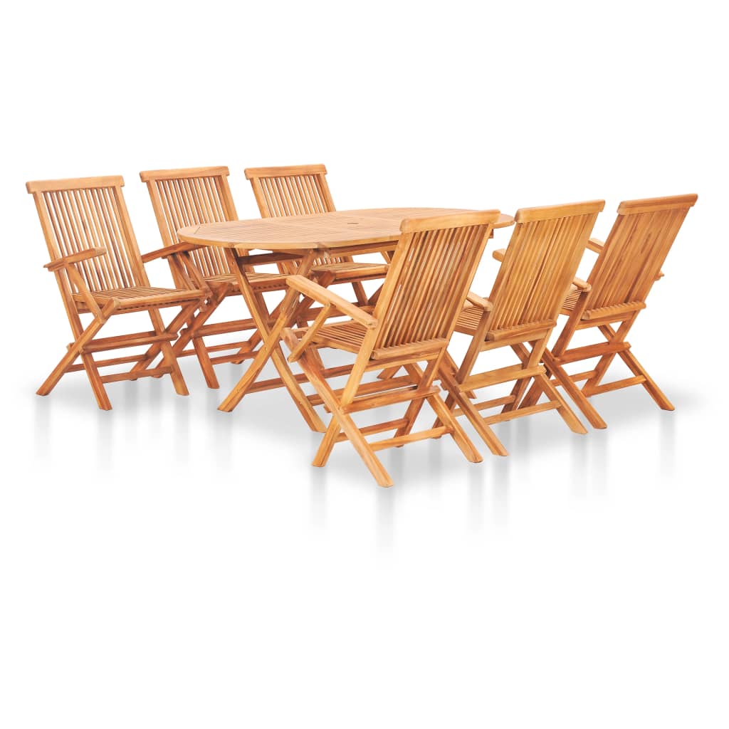 7-delige Tuinset inklapbaar massief teakhout is nu te koop bij PeponiXL, paradijselijk wonen!