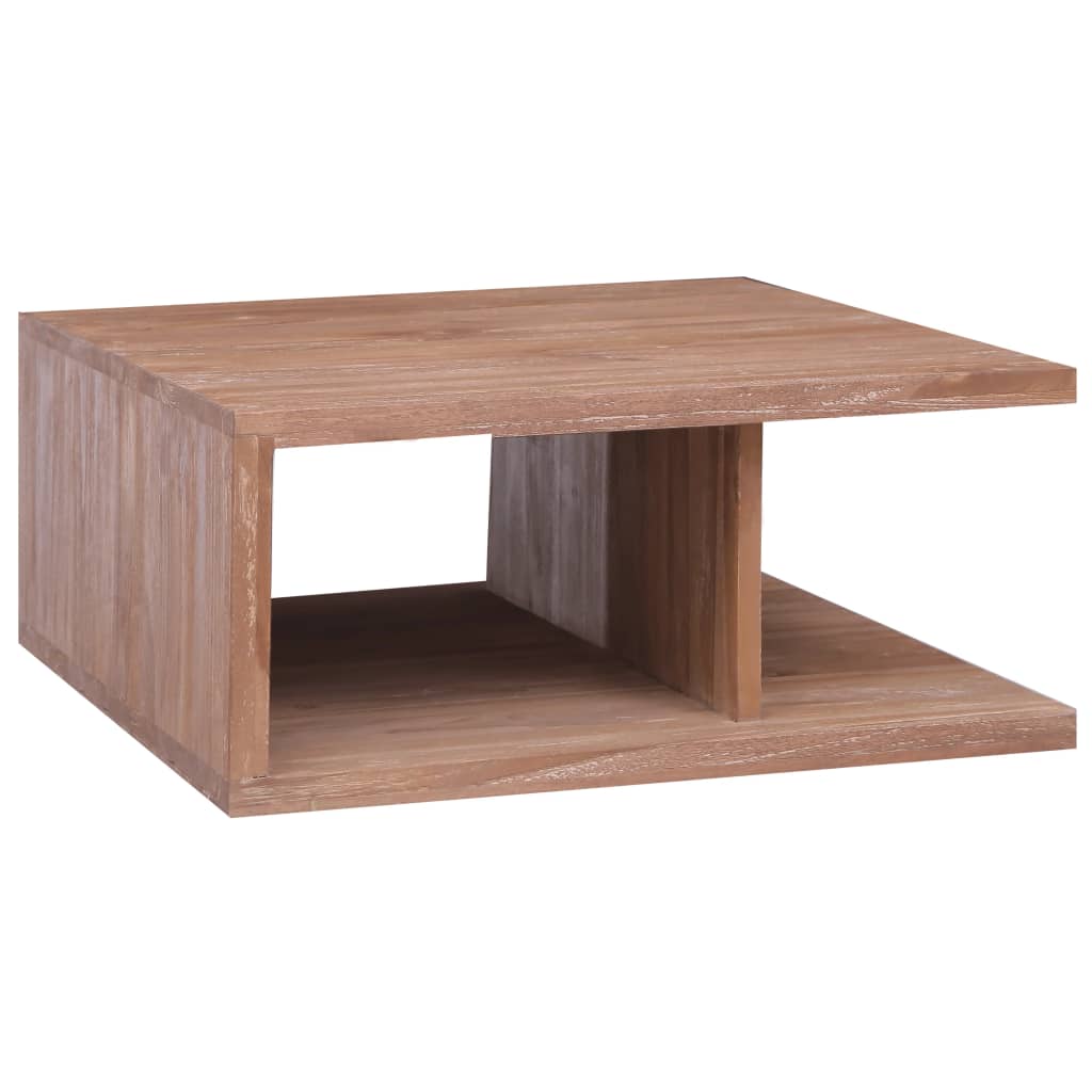 Salontafel 70x70x30 cm massief teakhout is nu te koop bij PeponiXL, paradijselijk wonen!