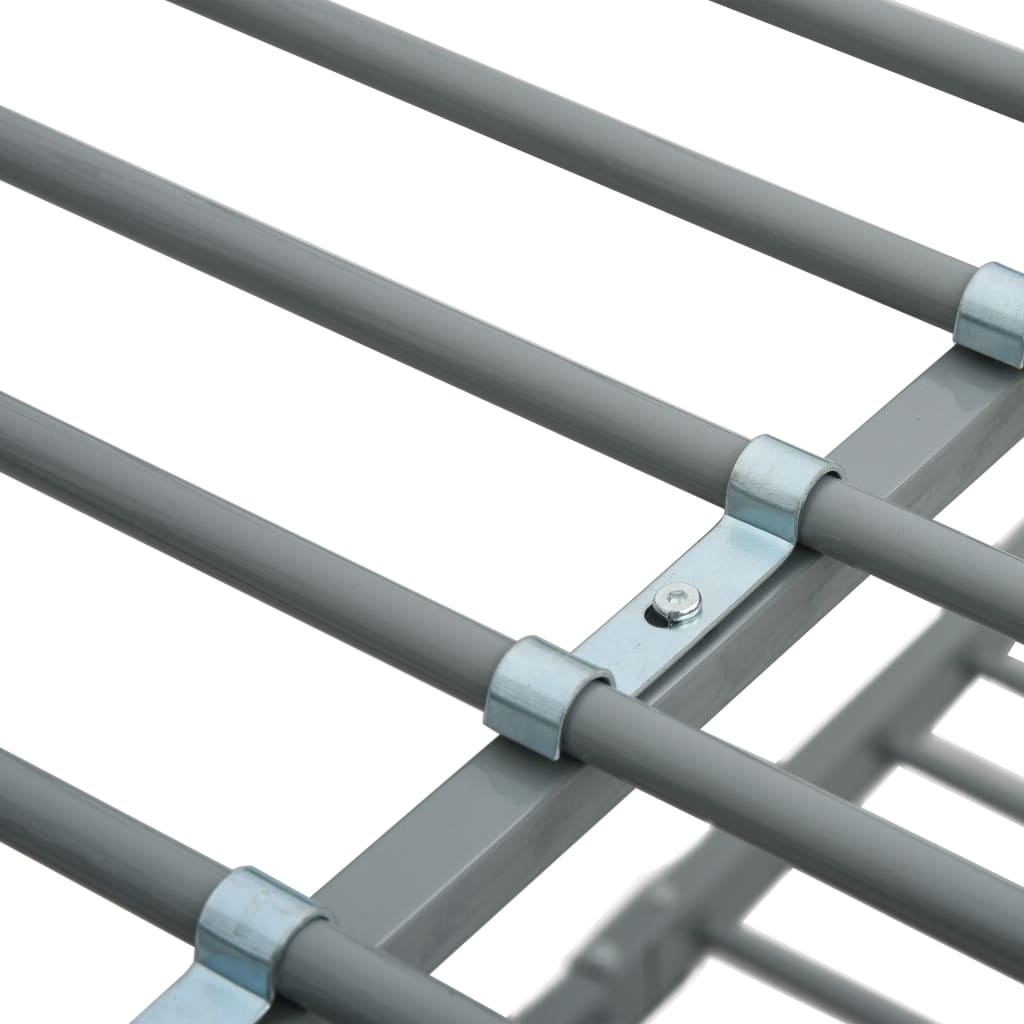 Stapelbedframe metaal grijs 140x200 cm/90x200 cm is nu te koop bij PeponiXL, paradijselijk wonen!