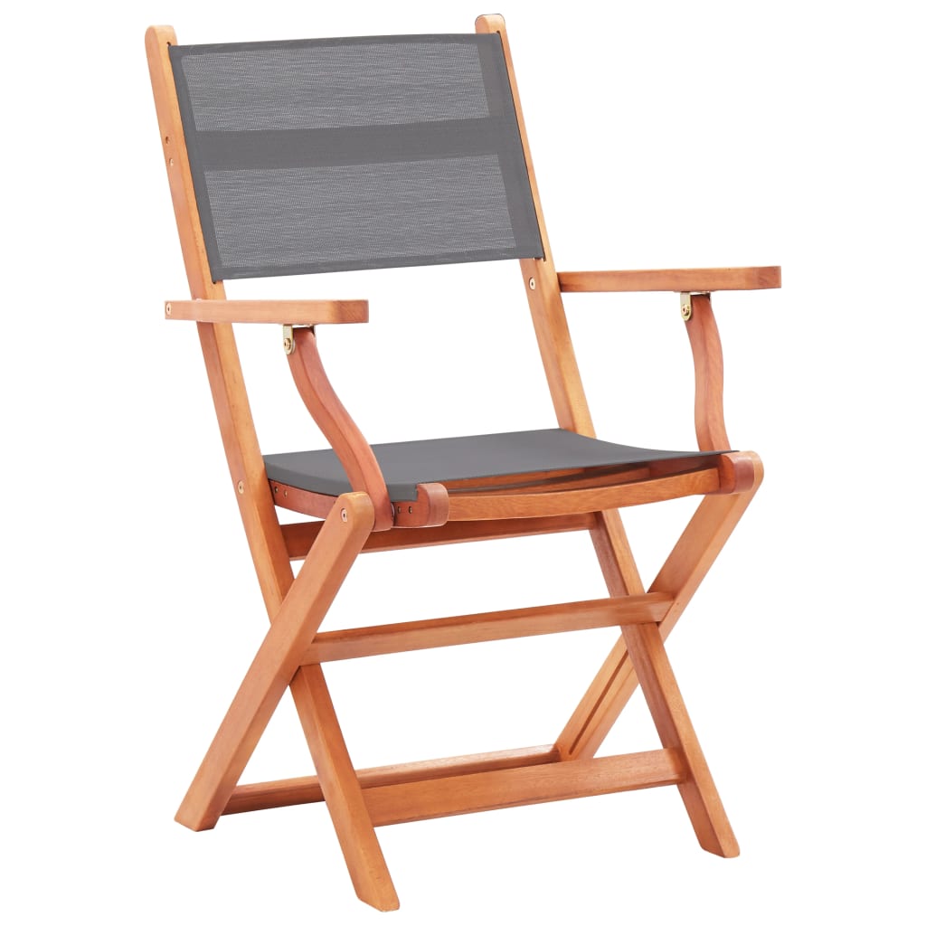 Tuinstoelen inklapbaar 4 st eucalyptushout en textileen grijs is nu te koop bij PeponiXL, paradijselijk wonen!