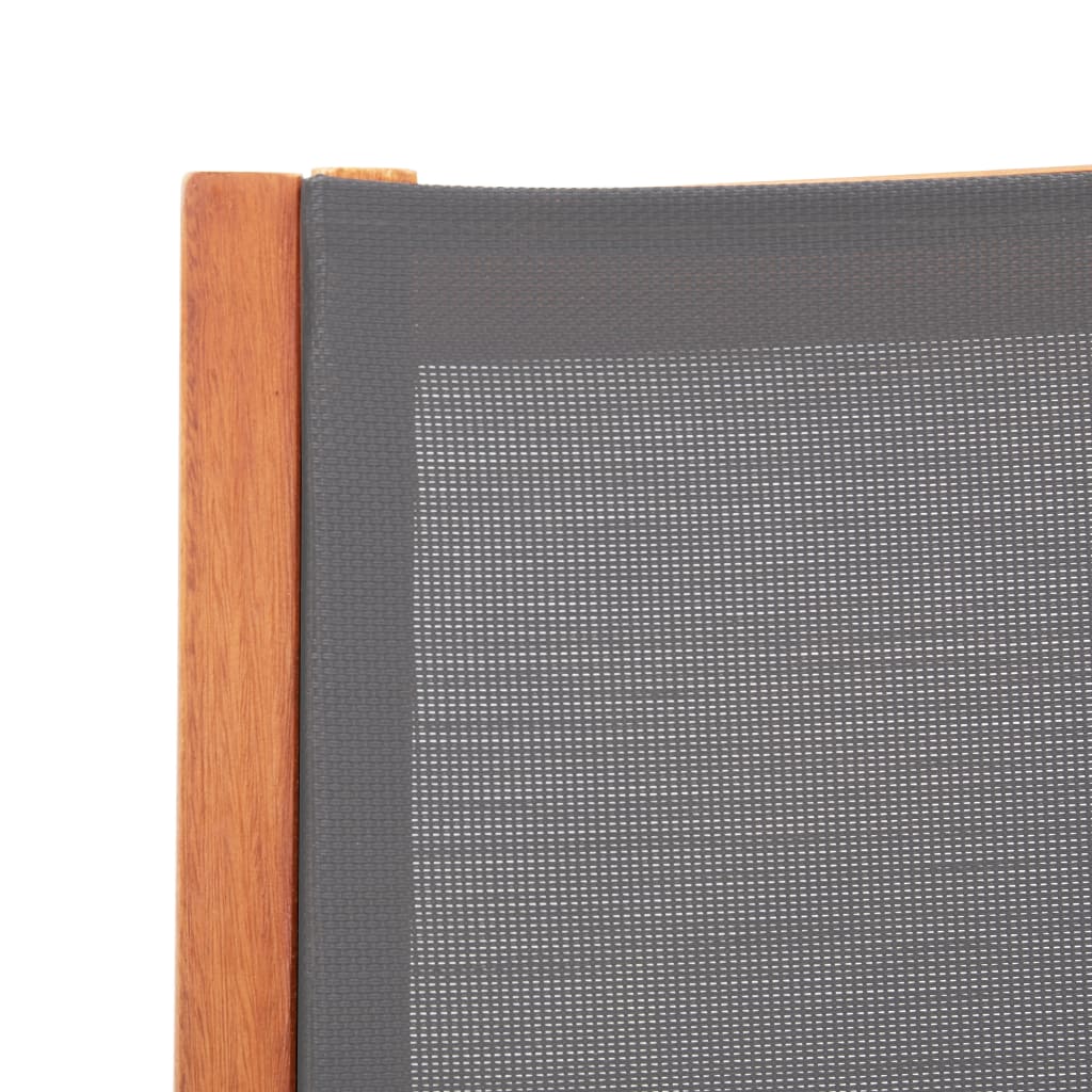 Tuinstoel met voetensteun eucalyptushout en textileen grijs is nu te koop bij PeponiXL, paradijselijk wonen!