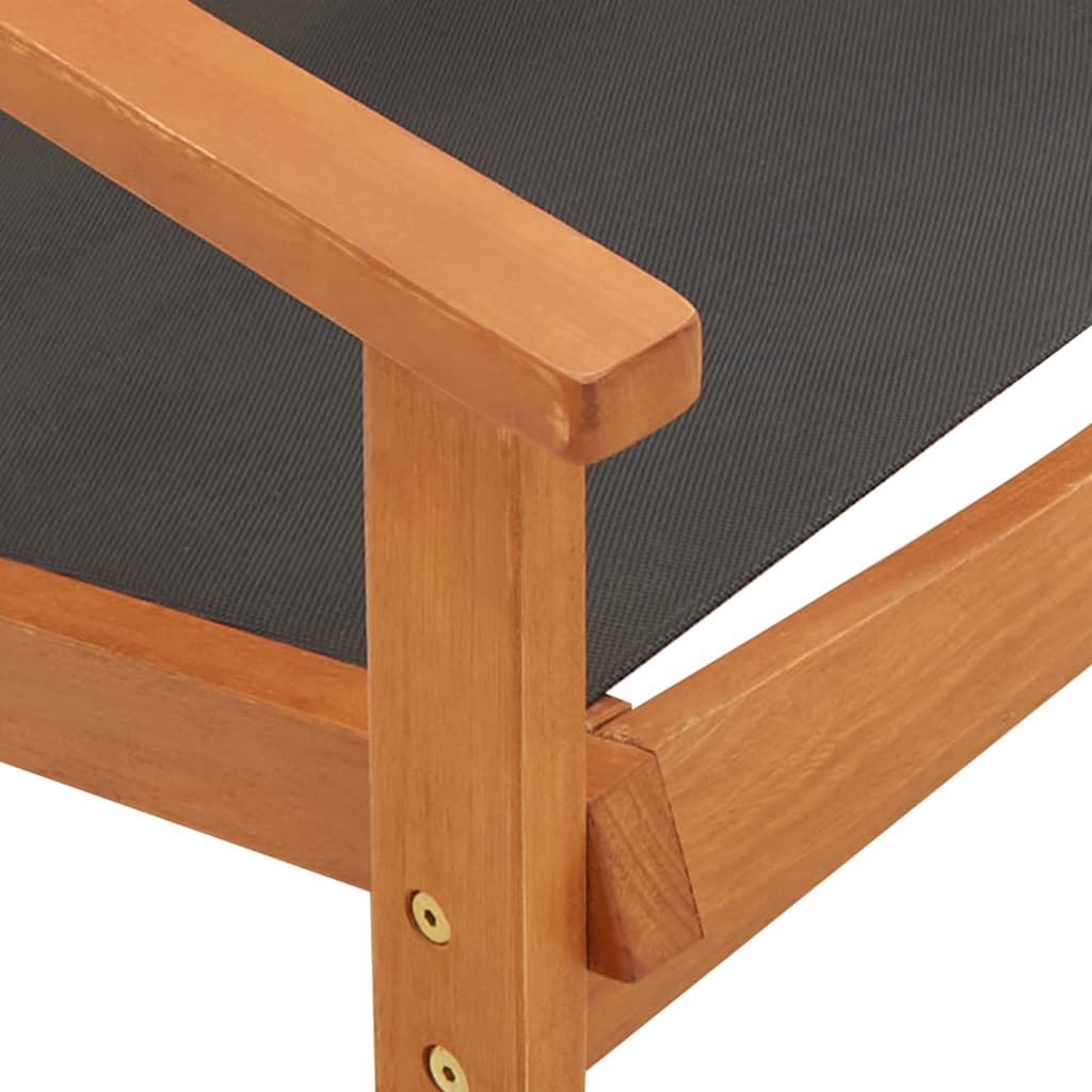 Tuinstoel met voetensteun massief eucalyptushout en textileen is nu te koop bij PeponiXL, paradijselijk wonen!