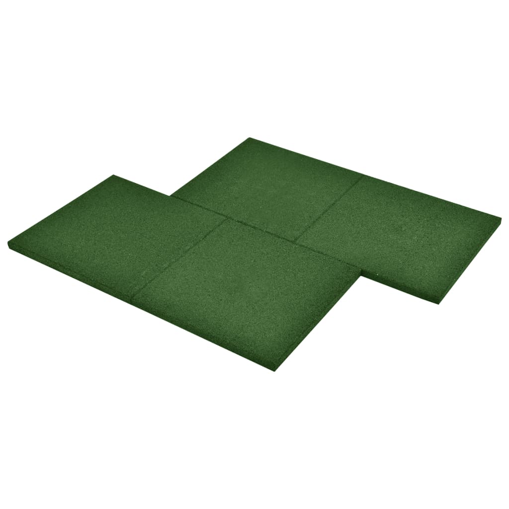 Valtegels 6 st 50x50x3 cm rubber groen is nu te koop bij PeponiXL, paradijselijk wonen!