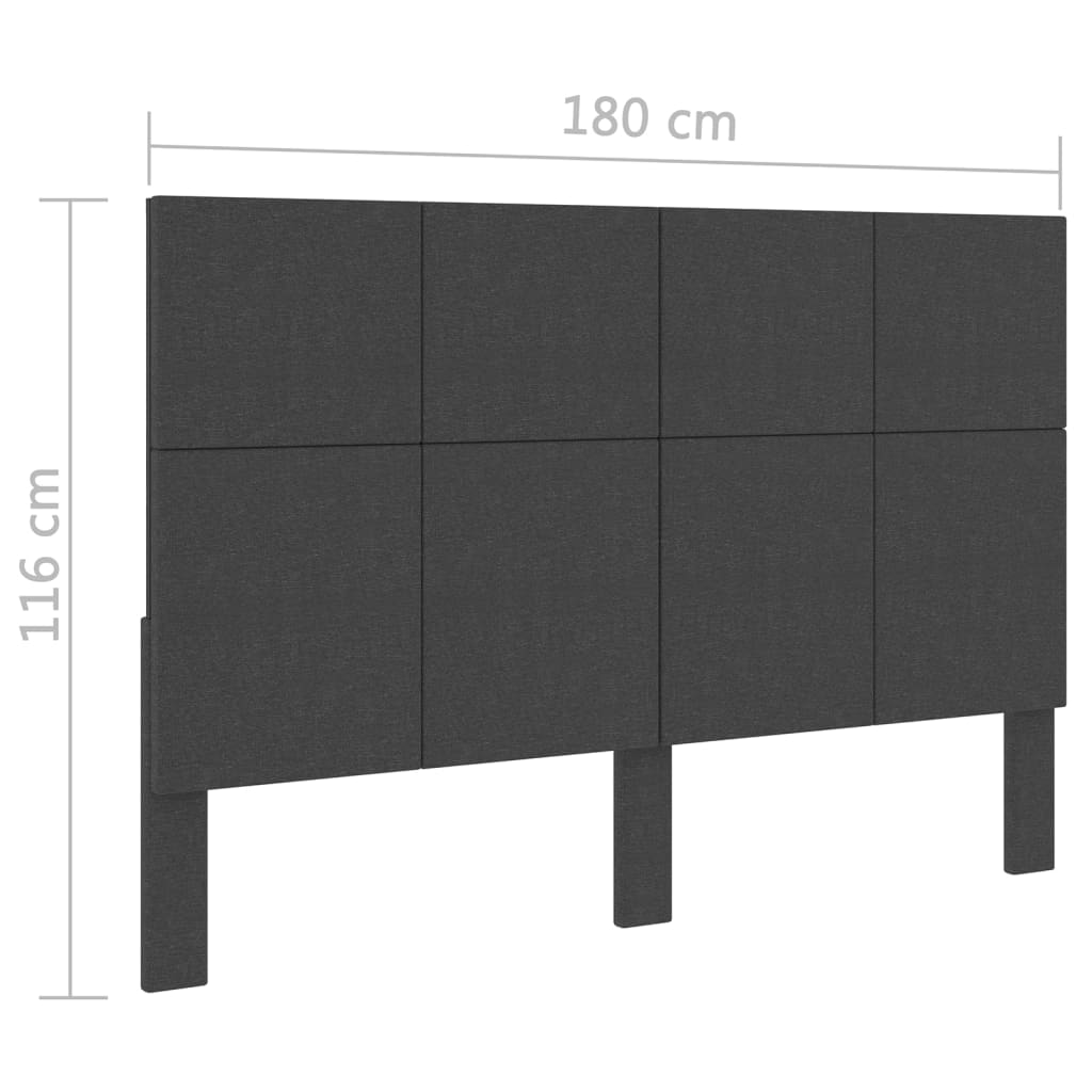 Hoofdbord 180x200 cm stof donkergrijs is nu te koop bij PeponiXL, paradijselijk wonen!