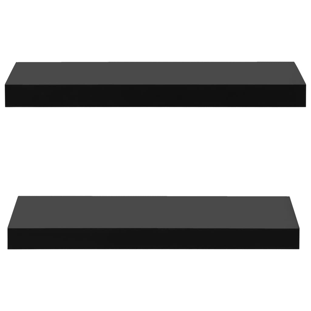 Wandplanken zwevend 2 st 40x20x3,8 cm zwart is nu te koop bij PeponiXL, paradijselijk wonen!