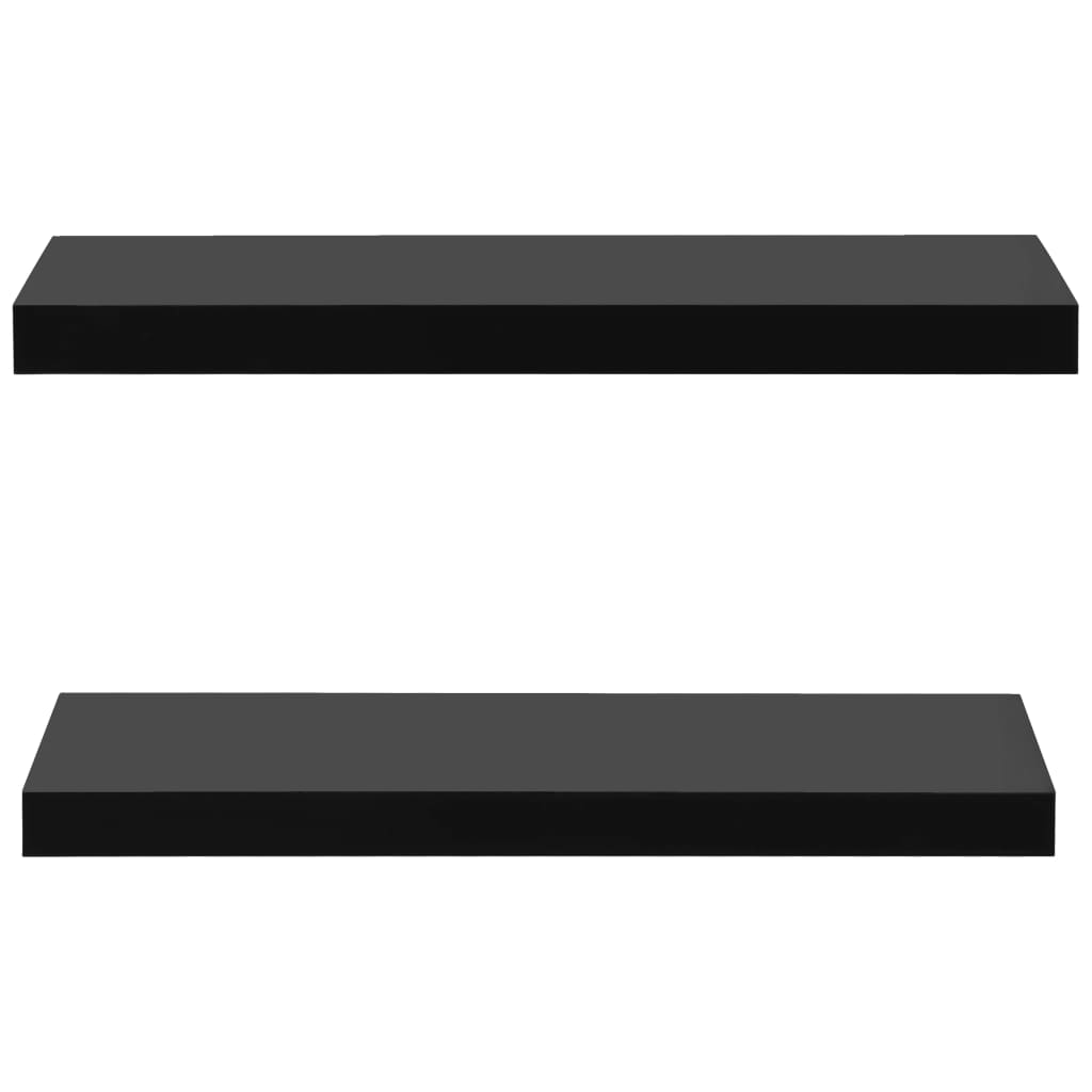 Wandschappen zwevend 2 st 60x20x3,8 cm zwart is nu te koop bij PeponiXL, paradijselijk wonen!