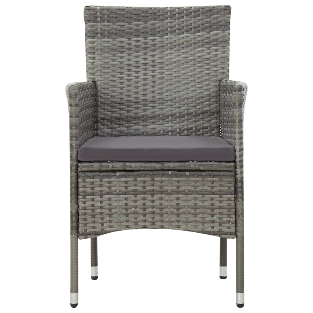 4-delige Loungeset met kussens poly rattan grijs is nu te koop bij PeponiXL, paradijselijk wonen!