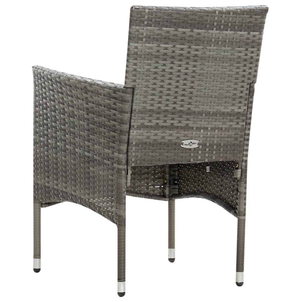 4-delige Loungeset met kussens poly rattan grijs is nu te koop bij PeponiXL, paradijselijk wonen!