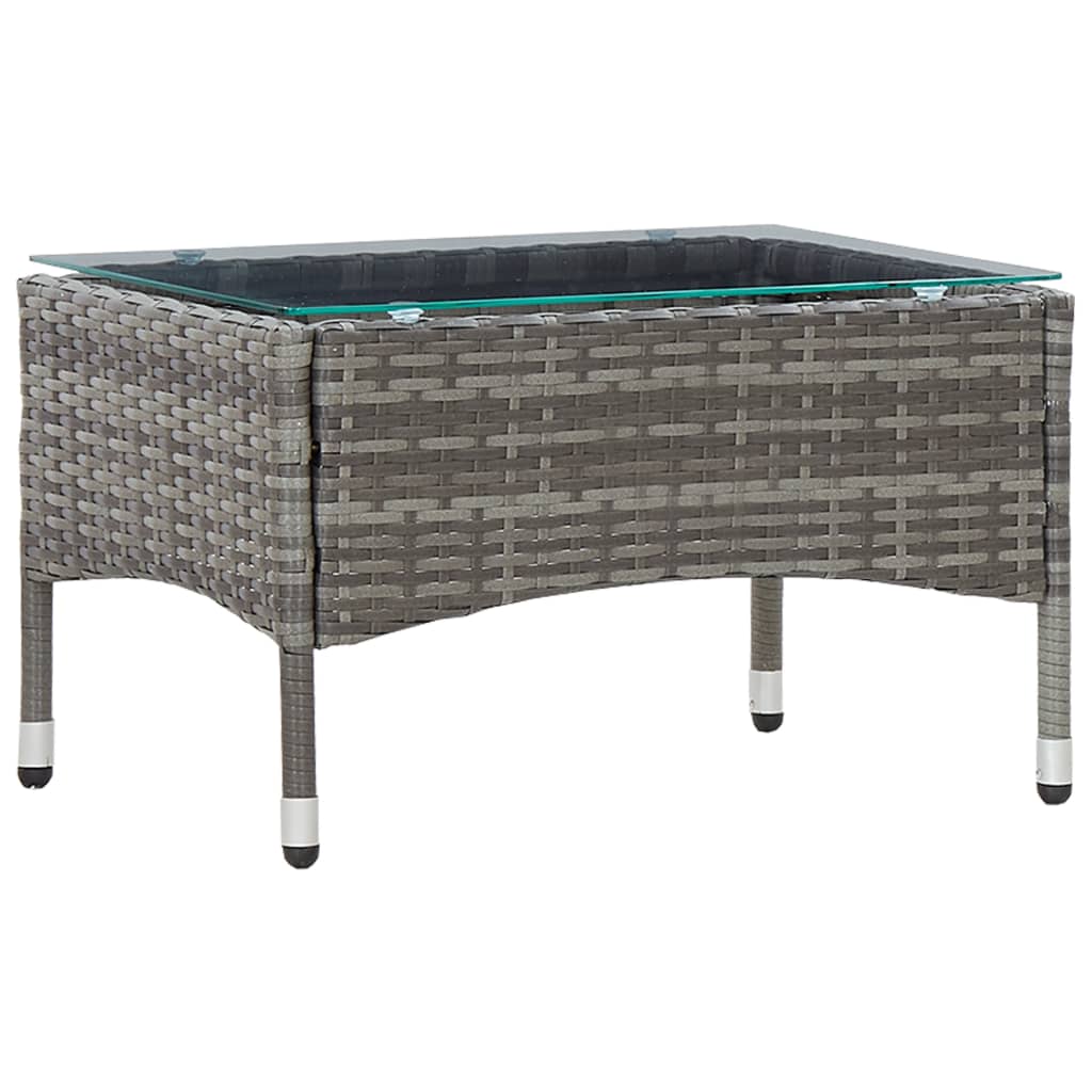 4-delige Loungeset met kussens poly rattan grijs is nu te koop bij PeponiXL, paradijselijk wonen!