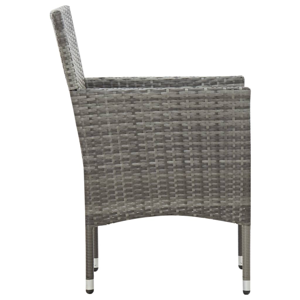 4-delige Loungeset met kussens poly rattan grijs is nu te koop bij PeponiXL, paradijselijk wonen!