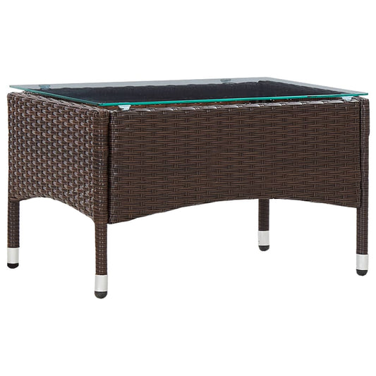Salontafel 60x40x36 cm poly rattan bruin is nu te koop bij PeponiXL, paradijselijk wonen!