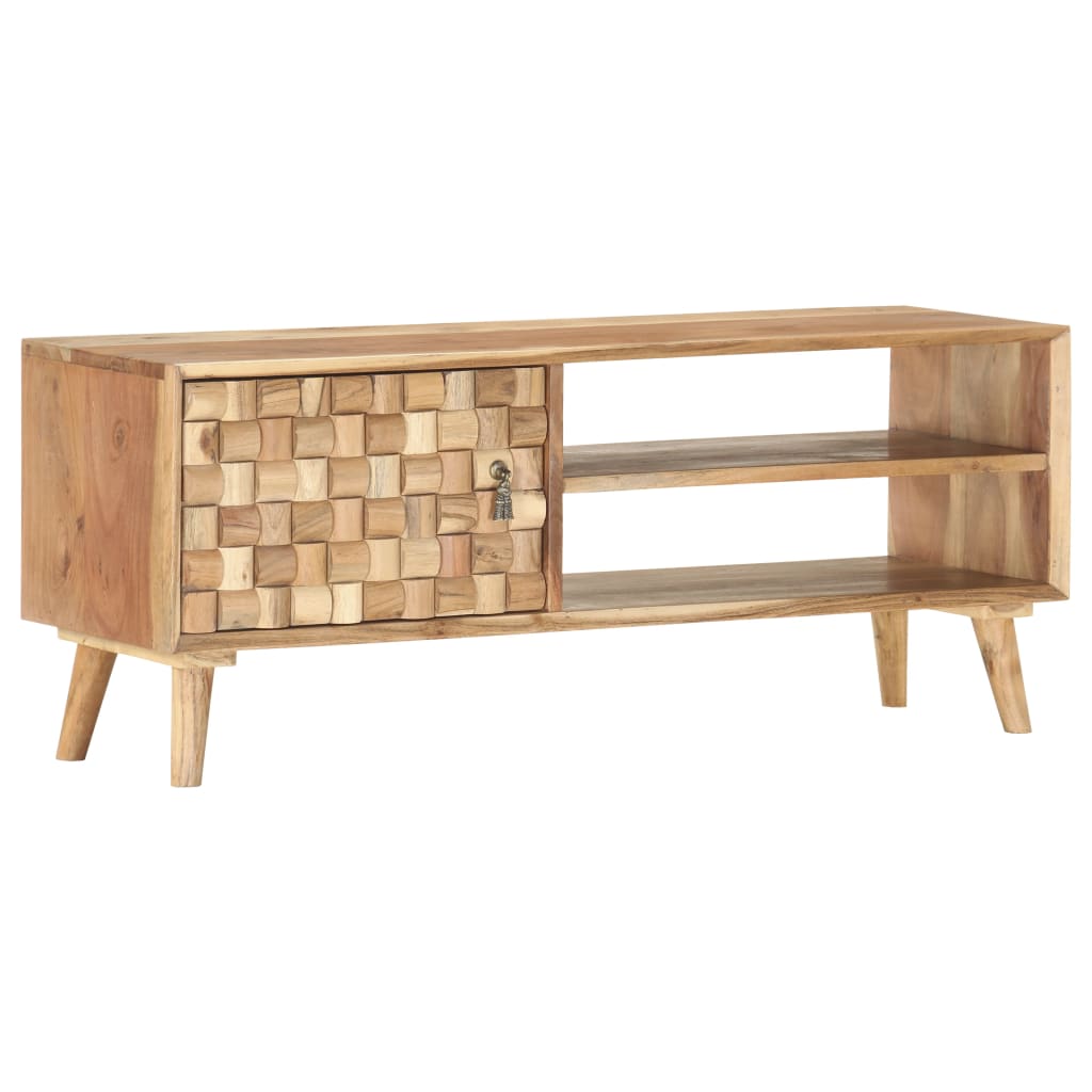 Tv-meubel 100x30x40 cm massief acaciahout is nu te koop bij PeponiXL, paradijselijk wonen!