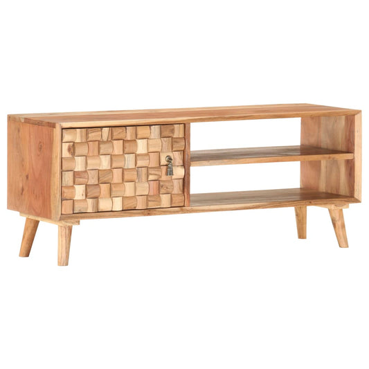 Tv-meubel 100x30x40 cm massief acaciahout is nu te koop bij PeponiXL, paradijselijk wonen!