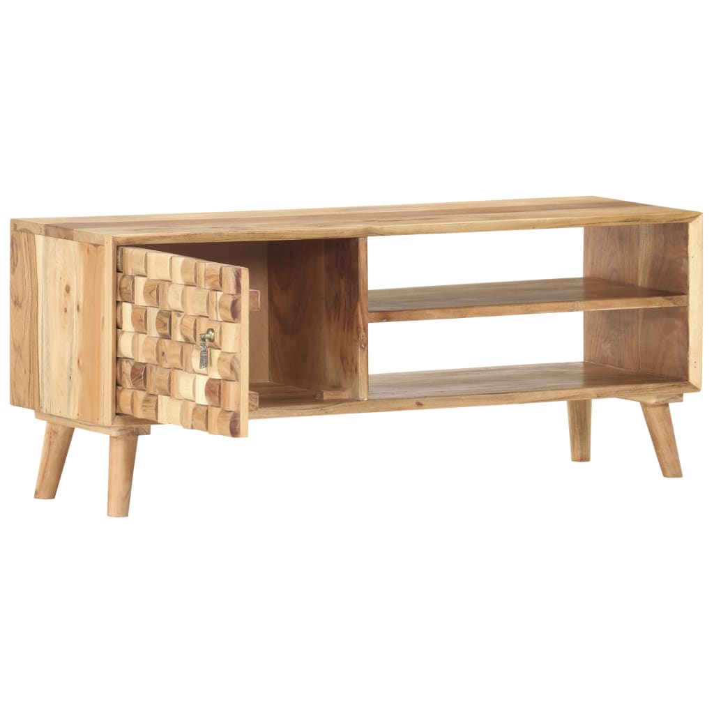 Tv-meubel 100x30x40 cm massief acaciahout is nu te koop bij PeponiXL, paradijselijk wonen!