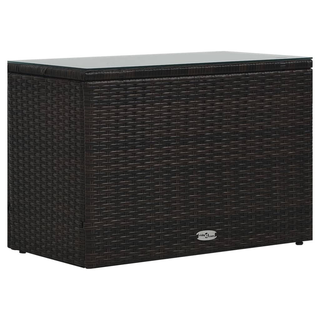 5-delige Loungeset met kussens poly rattan bruin is nu te koop bij PeponiXL, paradijselijk wonen!