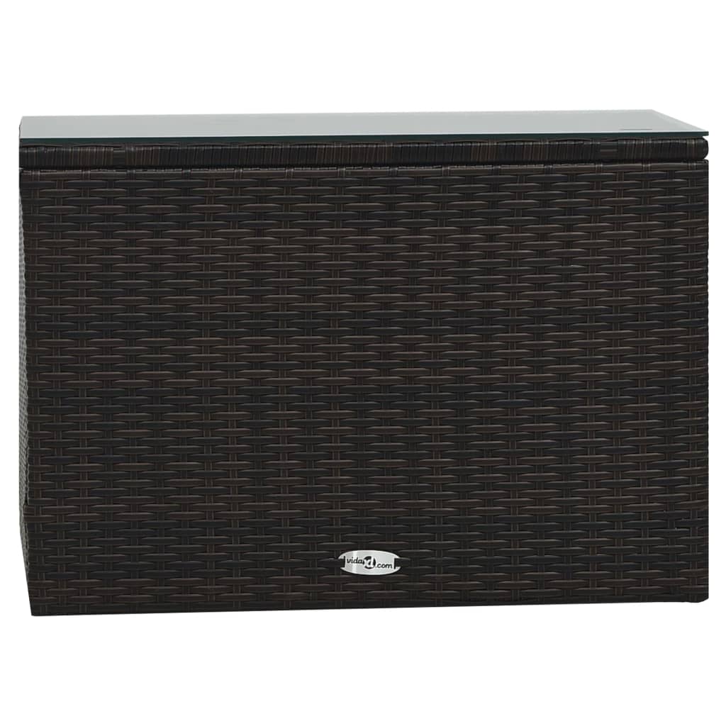5-delige Loungeset met kussens poly rattan bruin is nu te koop bij PeponiXL, paradijselijk wonen!
