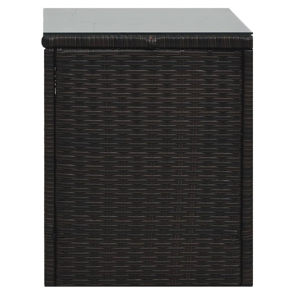 5-delige Loungeset met kussens poly rattan bruin is nu te koop bij PeponiXL, paradijselijk wonen!