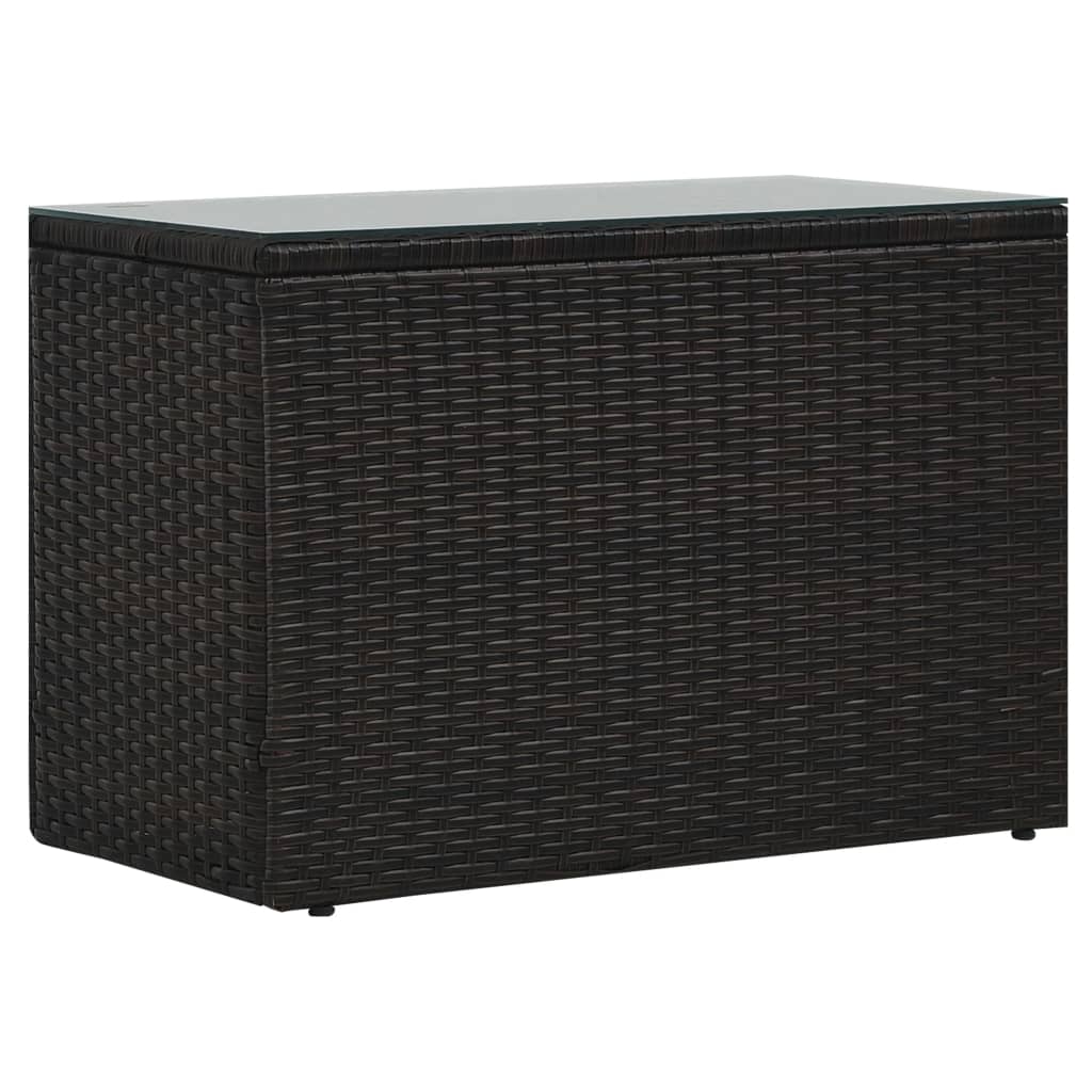 5-delige Loungeset met kussens poly rattan bruin is nu te koop bij PeponiXL, paradijselijk wonen!