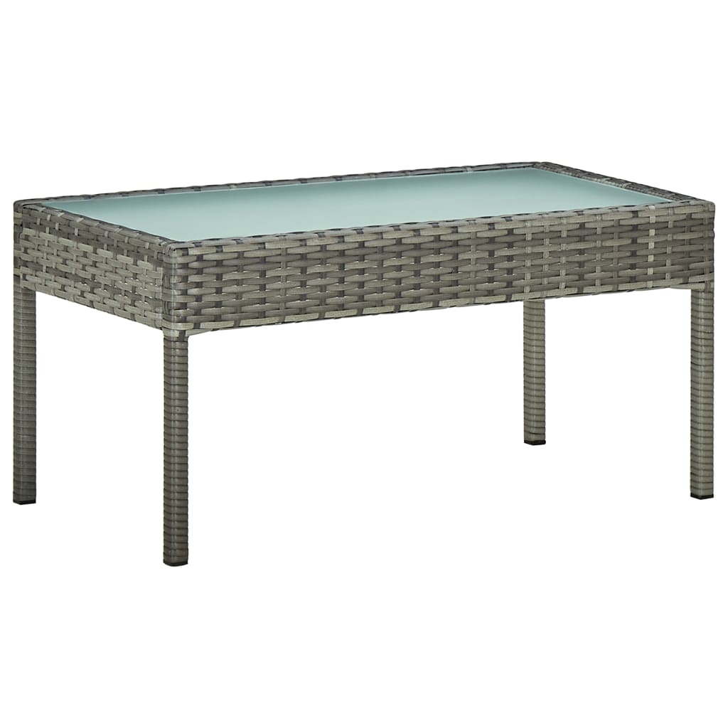 4-delige Loungeset met kussens poly rattan grijs is nu te koop bij PeponiXL, paradijselijk wonen!