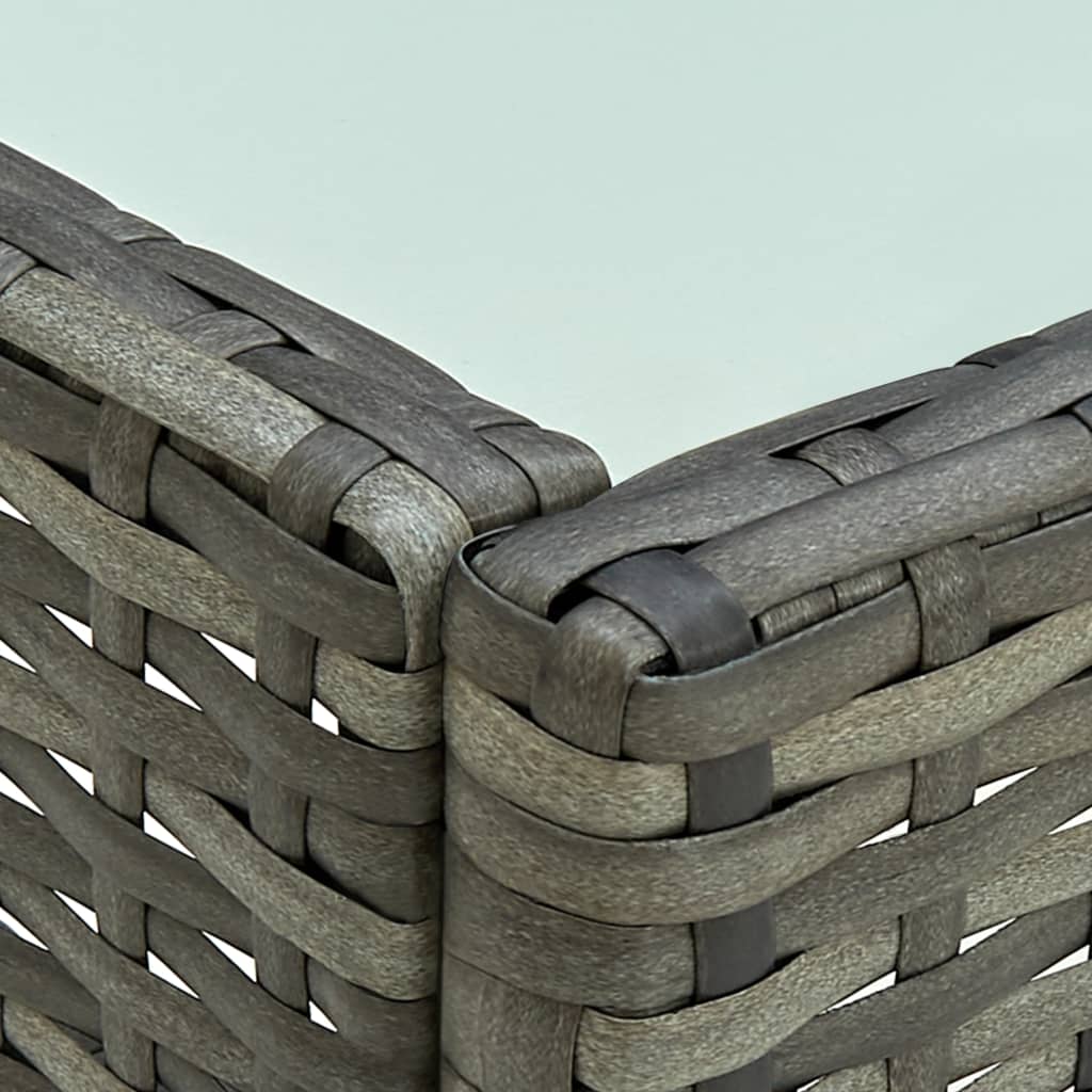 4-delige Loungeset met kussens poly rattan grijs is nu te koop bij PeponiXL, paradijselijk wonen!