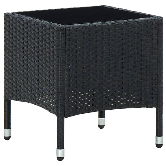 Tuintafel 40x40x45 cm poly rattan zwart is nu te koop bij PeponiXL, paradijselijk wonen!