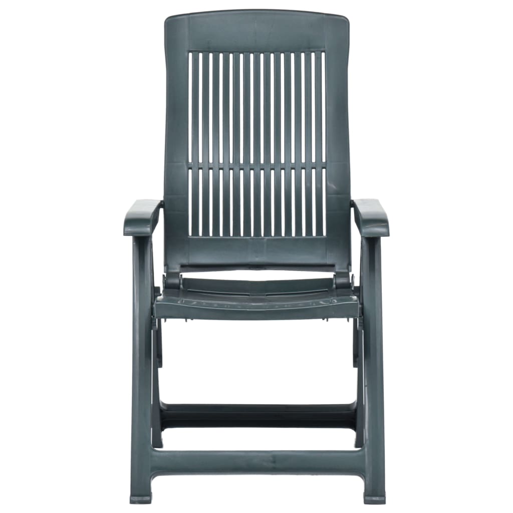 Tuinstoelen 2 st verstelbaar kunststof groen is nu te koop bij PeponiXL, paradijselijk wonen!