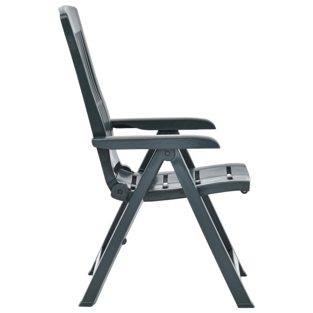 Tuinstoelen 2 st verstelbaar kunststof groen is nu te koop bij PeponiXL, paradijselijk wonen!