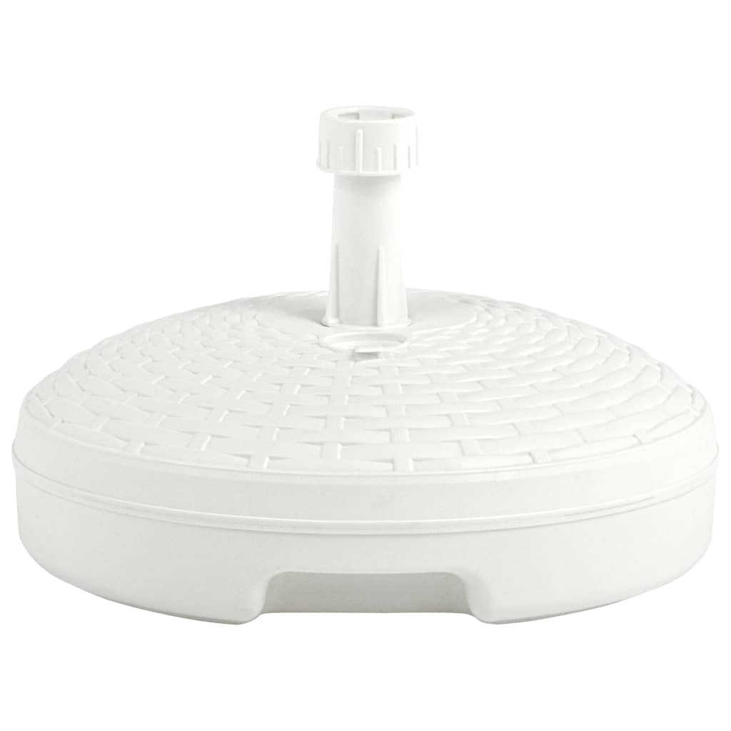 Parasolvoet gevuld met zand/water 20 L kunststof rattan wit is nu te koop bij PeponiXL, paradijselijk wonen!