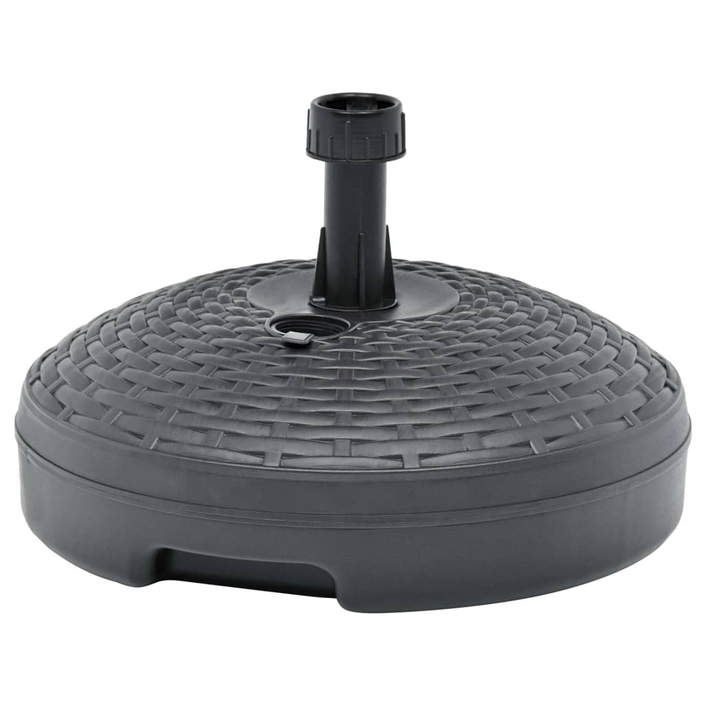 Parasolvoet gevuld zand/water 20 L kunststof rattan antraciet is nu te koop bij PeponiXL, paradijselijk wonen!