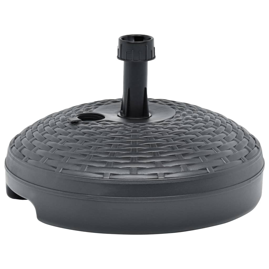 Parasolvoet gevuld zand/water 20 L kunststof rattan antraciet is nu te koop bij PeponiXL, paradijselijk wonen!