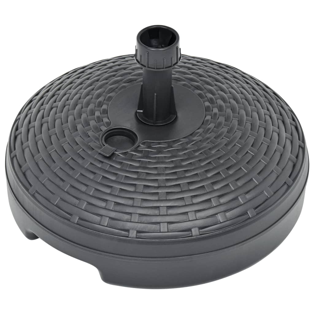 Parasolvoet gevuld zand/water 20 L kunststof rattan antraciet is nu te koop bij PeponiXL, paradijselijk wonen!
