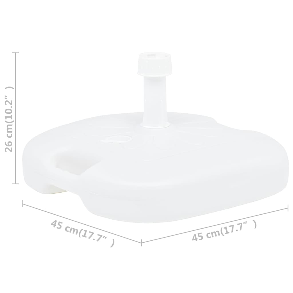 Parasolvoet gevuld met zand/water 16 L kunststof wit is nu te koop bij PeponiXL, paradijselijk wonen!