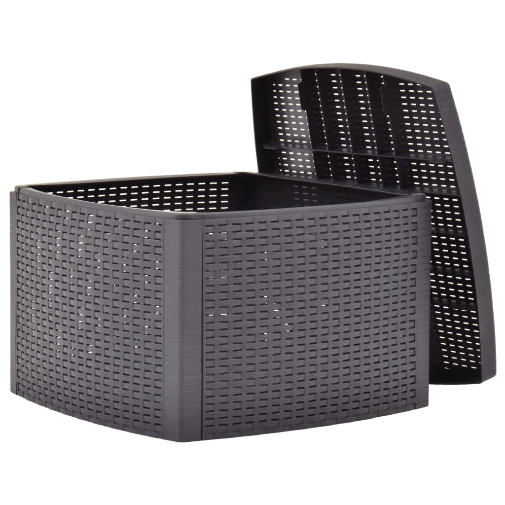 Bijzettafel 54x54x36,5 cm kunststof mokka is nu te koop bij PeponiXL, paradijselijk wonen!