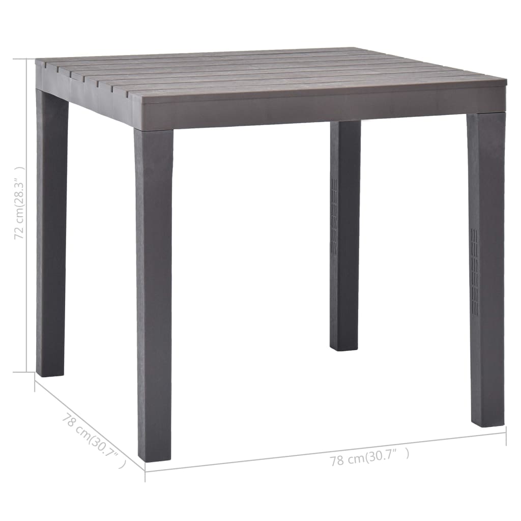 Tuintafel 78x78x72 cm kunststof mokka is nu te koop bij PeponiXL, paradijselijk wonen!