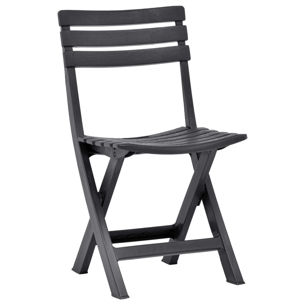 Tuinstoelen inklapbaar 2 st kunststof antraciet is nu te koop bij PeponiXL, paradijselijk wonen!