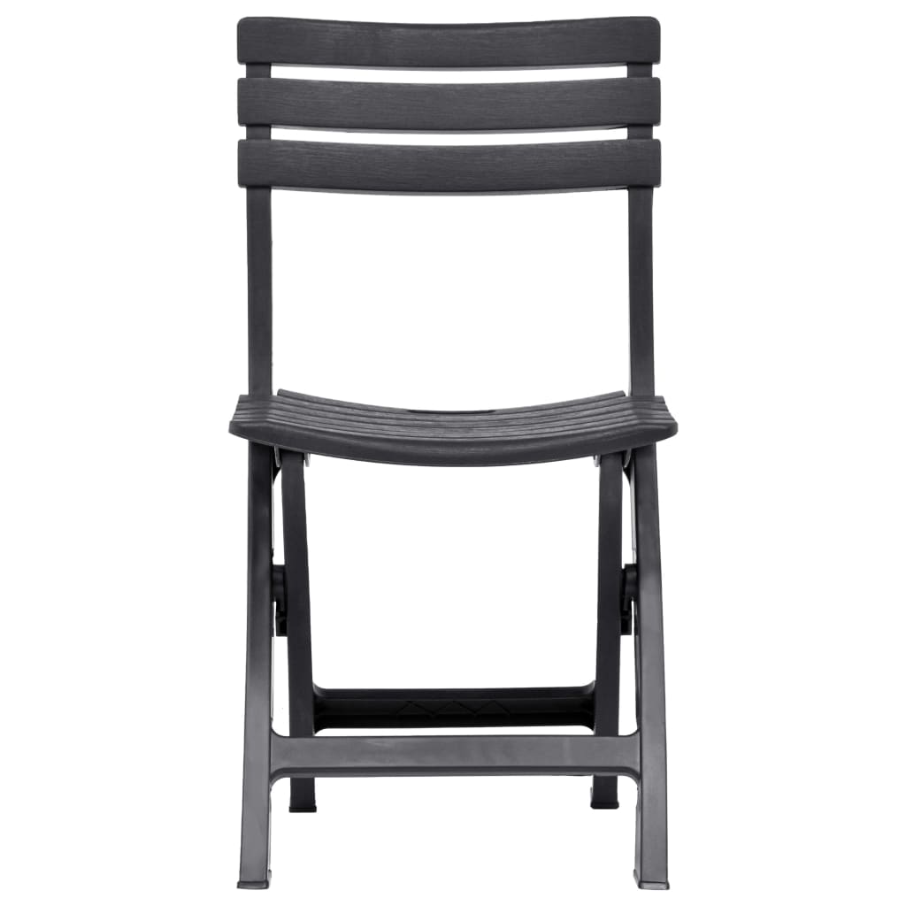 Tuinstoelen inklapbaar 2 st kunststof antraciet is nu te koop bij PeponiXL, paradijselijk wonen!
