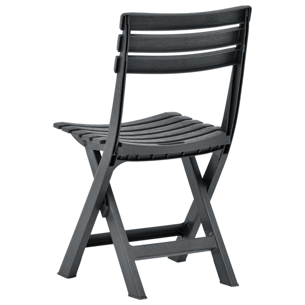 Tuinstoelen inklapbaar 2 st kunststof antraciet is nu te koop bij PeponiXL, paradijselijk wonen!