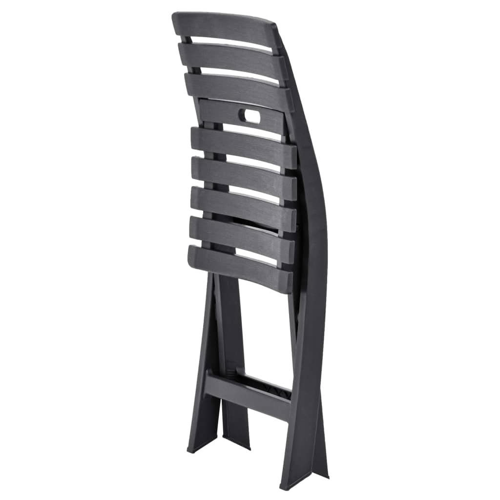 Tuinstoelen inklapbaar 2 st kunststof antraciet is nu te koop bij PeponiXL, paradijselijk wonen!