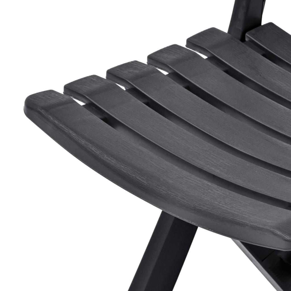 Tuinstoelen inklapbaar 2 st kunststof antraciet is nu te koop bij PeponiXL, paradijselijk wonen!