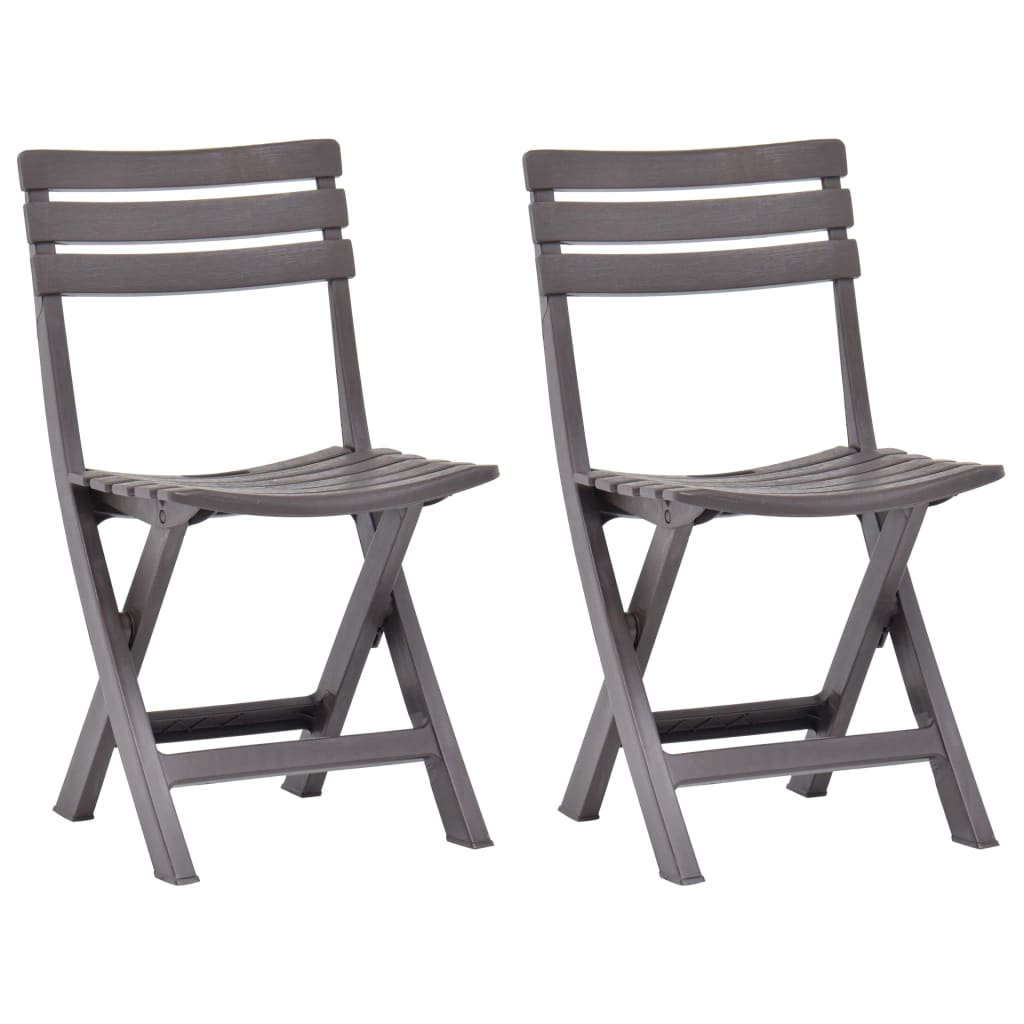 Tuinstoelen inklapbaar 2 st kunststof mokka is nu te koop bij PeponiXL, paradijselijk wonen!