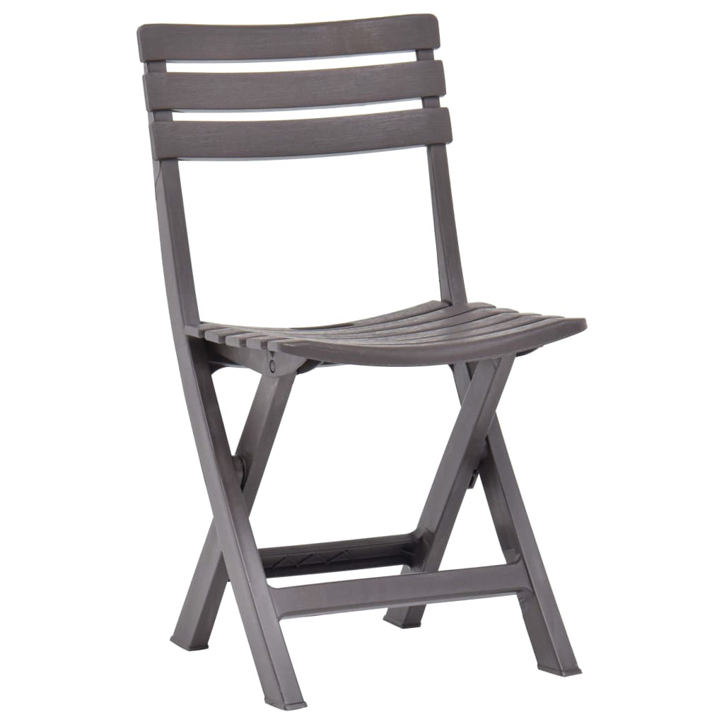 Tuinstoelen inklapbaar 2 st kunststof mokka is nu te koop bij PeponiXL, paradijselijk wonen!