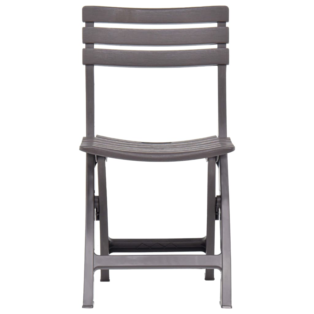 Tuinstoelen inklapbaar 2 st kunststof mokka is nu te koop bij PeponiXL, paradijselijk wonen!