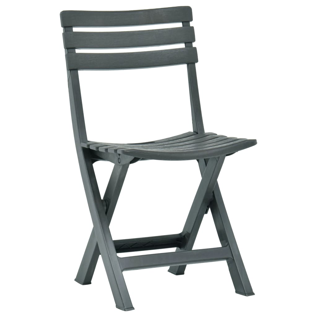 Tuinstoelen inklapbaar 2 st kunststof groen is nu te koop bij PeponiXL, paradijselijk wonen!